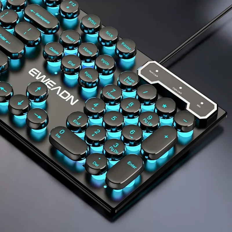Gaming Keyboard Mechanical - Retro Punk Mekanik Hissiyatlı Klavye Mouse