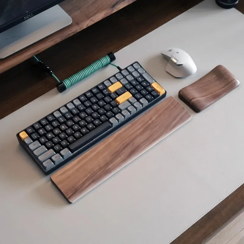Wrist Rest Wood - Ceviz ahşap palmiye dinlenme mekanik klavye