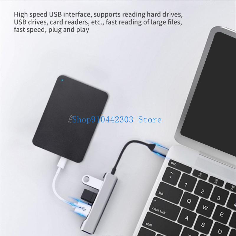 Gaming Keyboard Splitter - 652F USB C/USB Hub 4 Portlu