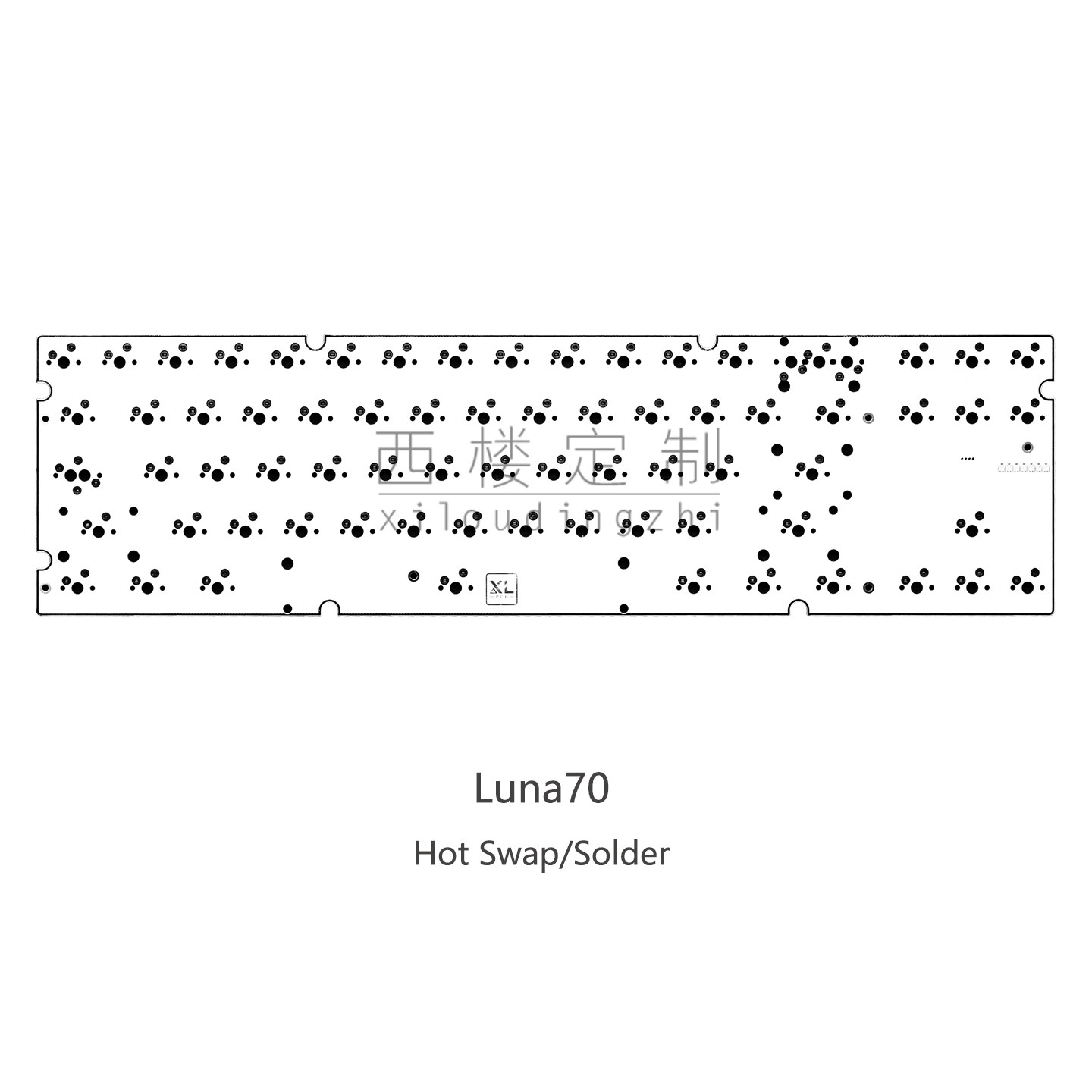 Luna70 klavye için 1.6mm flexc - Hot Swap Pcb incelemesi ve fiyatı