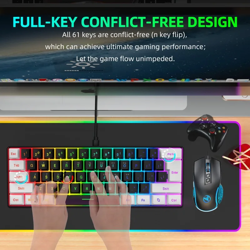 Klavye ve Fare %60 Bilgisayar  - Gaming Keyboard And Mouse Wireless incelemesi ve fiyatı