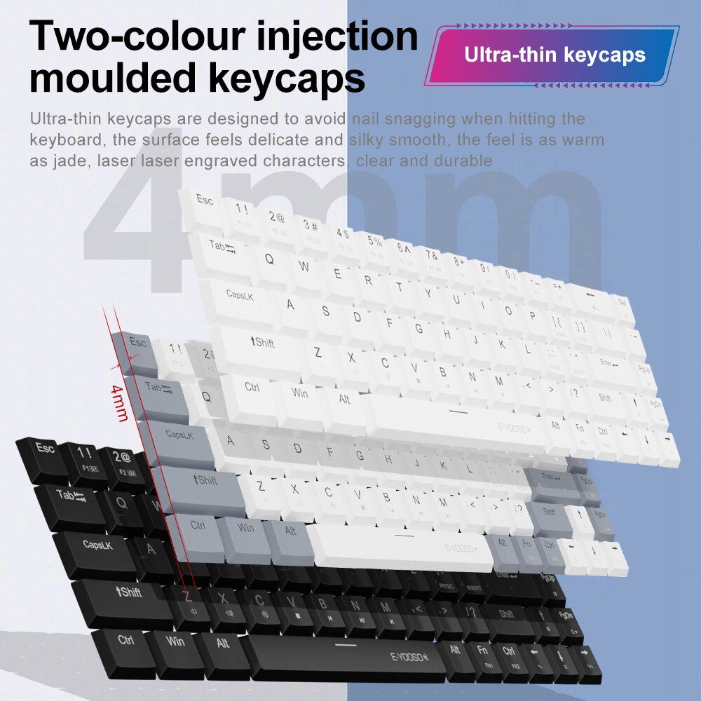 E-YOOSO A68 RGB Mini Ince USB  - Gaming Keyboard E Yooso incelemesi ve fiyatı