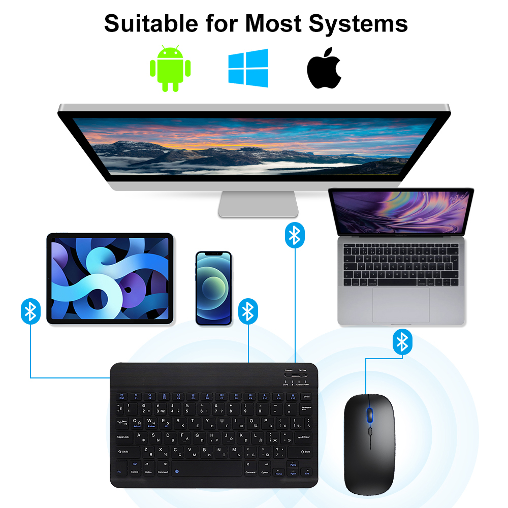 iPad Xiaomi Samsung Huawei Tel - Gaming Keyboard And Mouse Wireless incelemesi ve fiyatı
