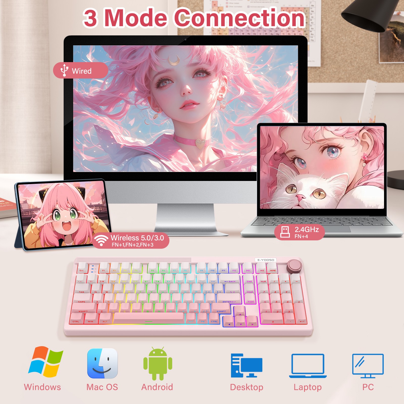 E-YOOSO 98 Tuşlu Mekanik Klavy - Gaming Keyboard E Yooso incelemesi ve fiyatı